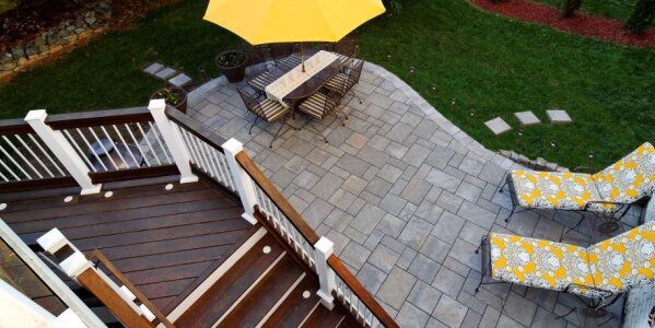 Paver Patio with Soldier Course Border