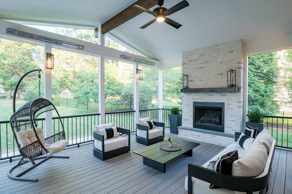 PVC Lap Panel Ceiling Below the Rafters
