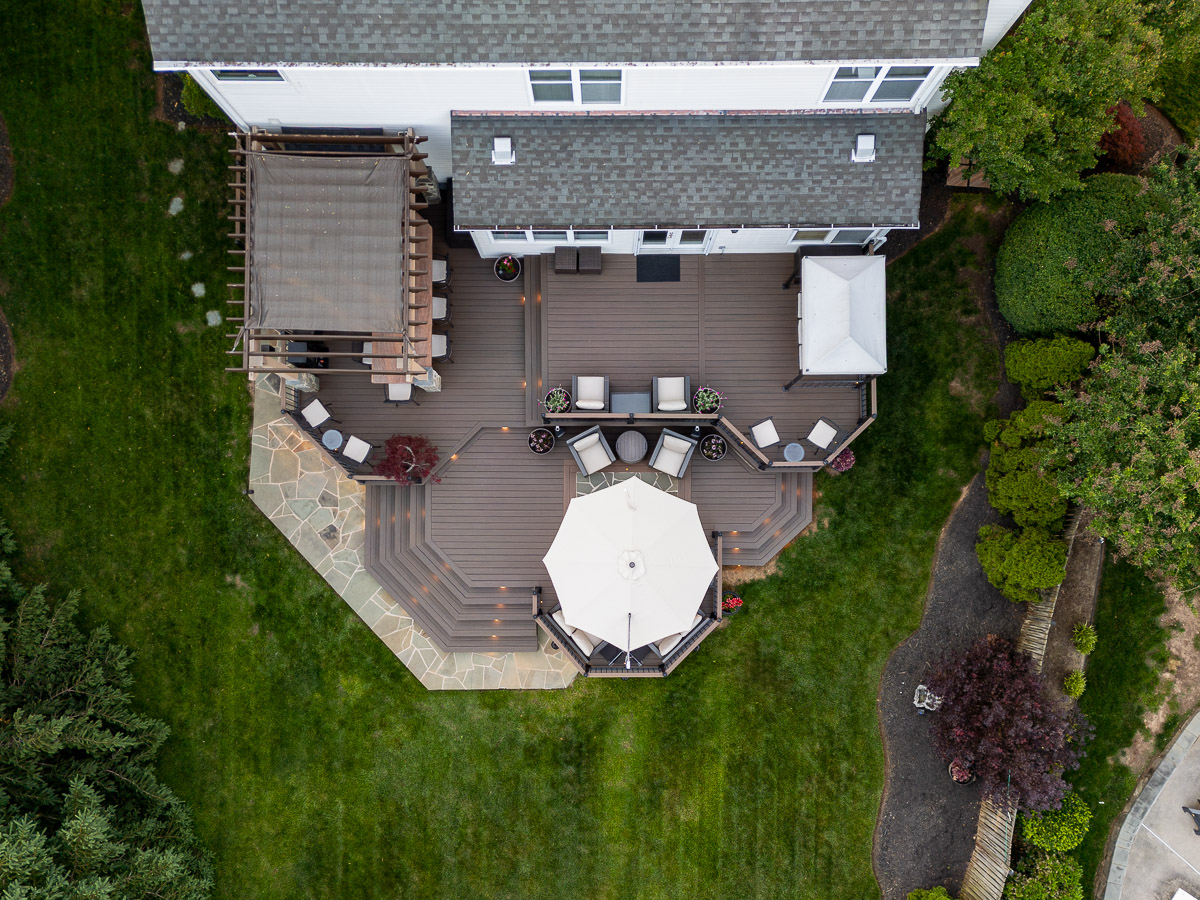 Slim Rim Light Deck Resurfacing in Centreville, VA: TimberTech Dark Cocoa