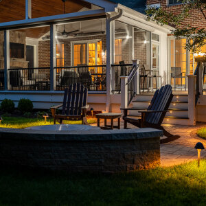 Screened Porch with Deck & Patio