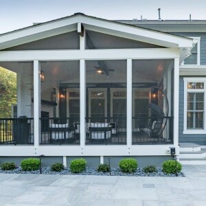 Screened Porch with Patio & Underside Skirt