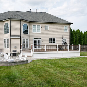 Composite Deck with a Hardie Panel Skirt