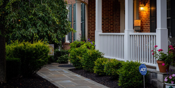 Front Walkway with Mortared Flagstone