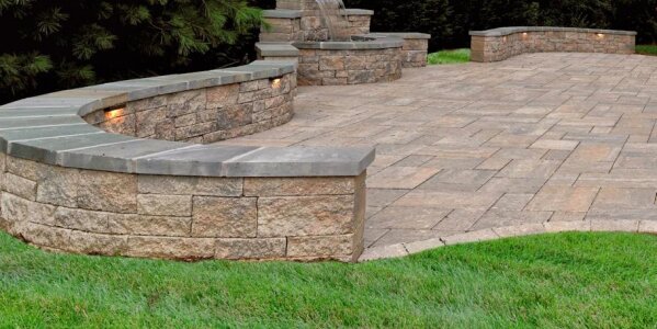 Paver Patio with Water Feature